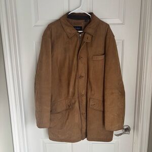 Turnbury Men's Brown Suede Leather Jacket XL